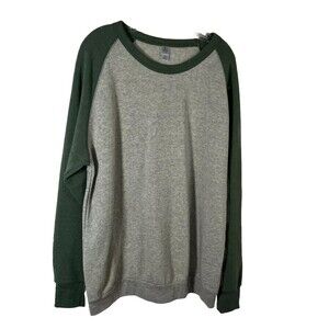 ALTERNATIVE APPAREL ~ ECO FLEECE CHAMP SWEATSHIRT ~GREEN ~ MENS  SIZE 2XL